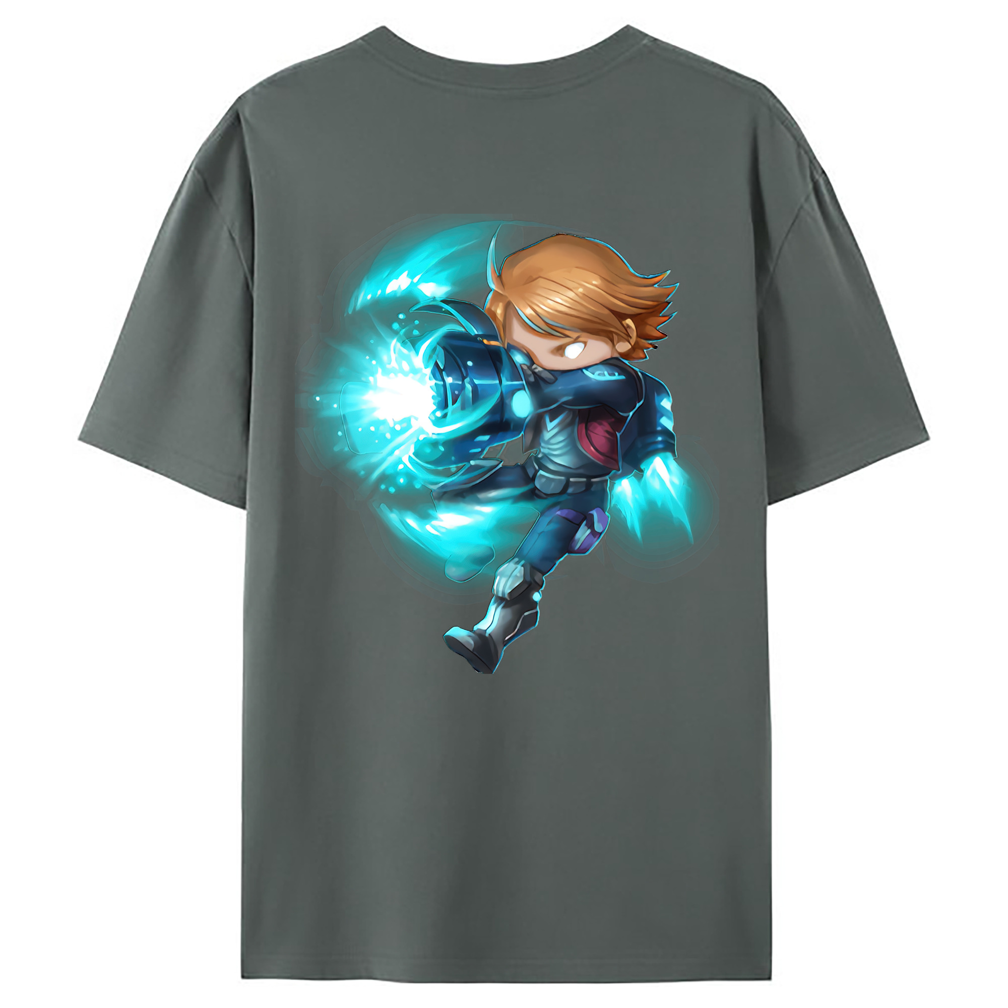 （画像用） リーグ・オブ・レジェンド League of Legends LOL 綿100％ メンズ半袖Tシャツ（バックプリント） 通気性